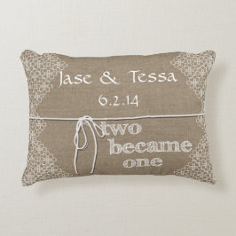 Två blev en Bröllop Prydnadskudde