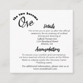 Två blir en vit tilläggskort