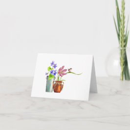 Två blomkrukar kort
