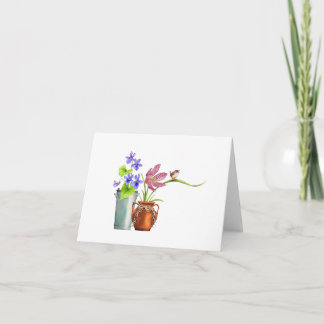 Två blomkrukar kort