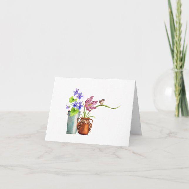 Två blomkrukar kort (Framsida)