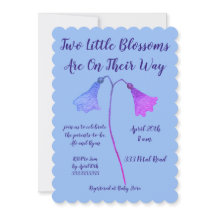 Två Blommar Indigo Flower Twillingars Baby Shower