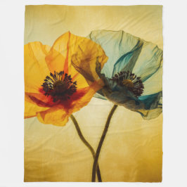 Två blommor fleecefilt