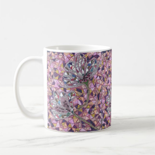 Två blommor kaffemugg (Vänster)