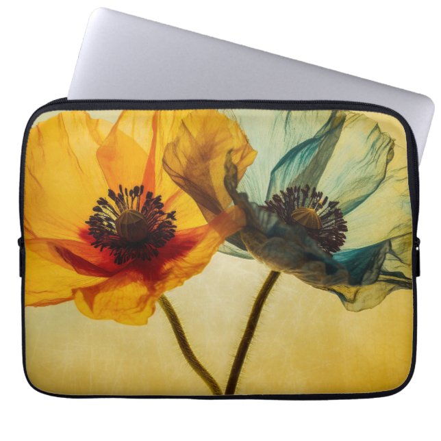 Två blommor laptop fodral (Framsidan)