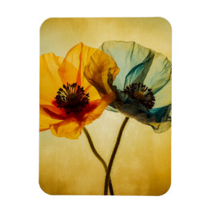 Två blommor magnet
