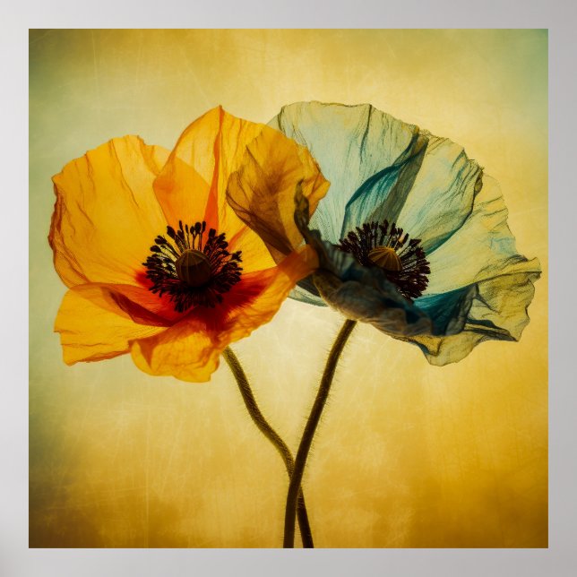 Två blommor poster (Framsidan)