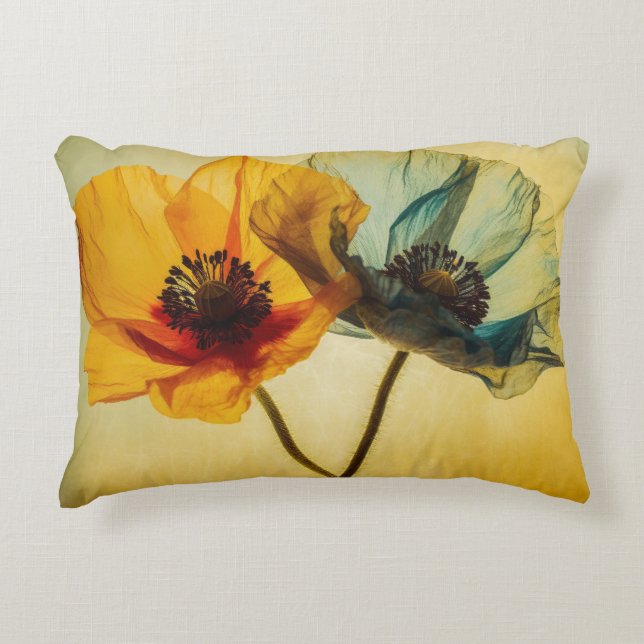 Två blommor prydnadskudde (Framsidan)