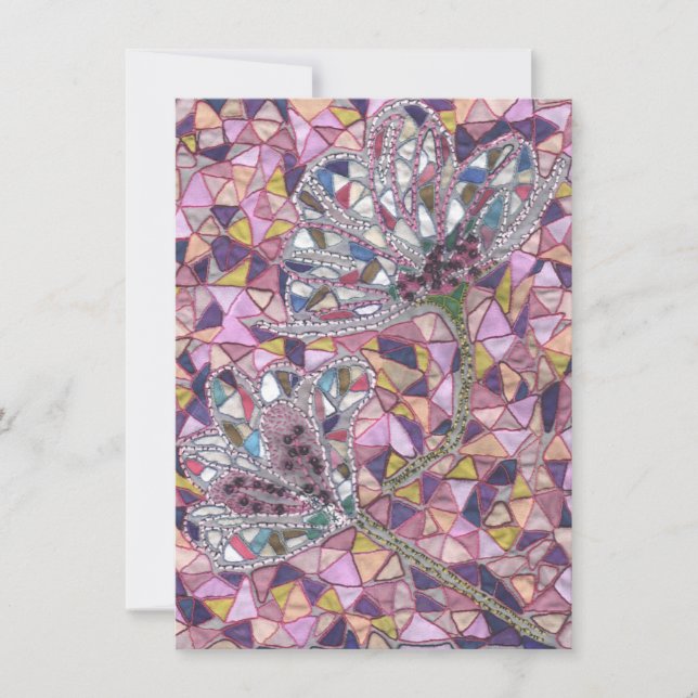 Två blommor tack kort (Framsida)