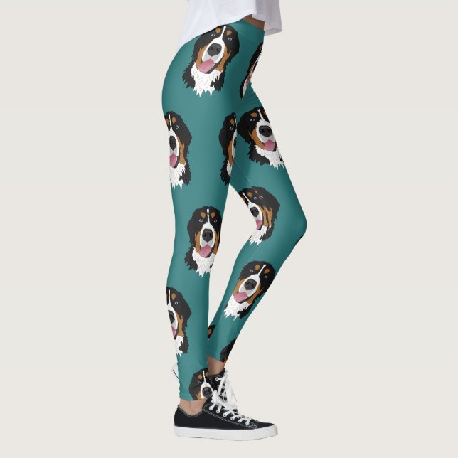 Två Blue Eyed Bernese Mountain Hund Leggings (Höger)