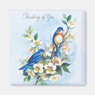 Två bluebirds magnet
