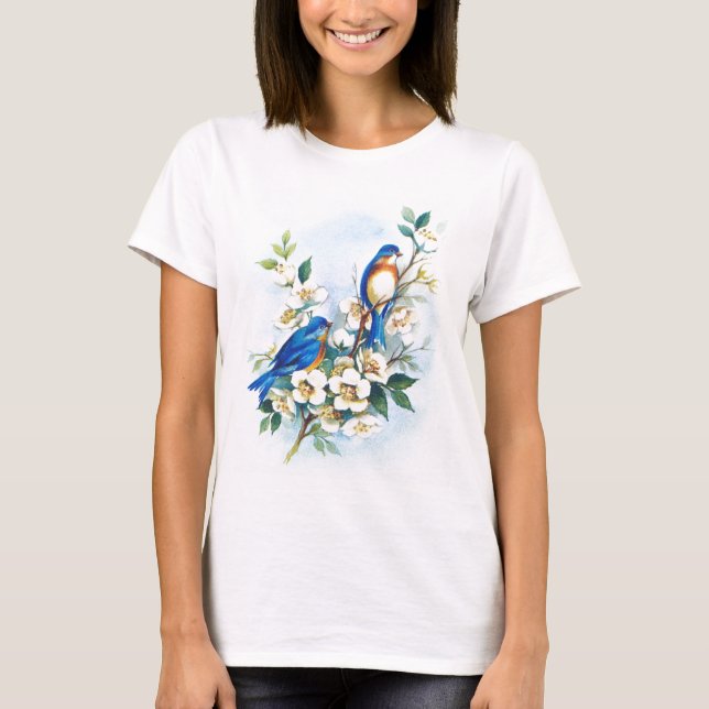 Två bluebirds t-shirt (Framsida)