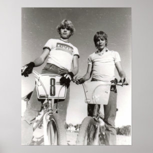 Två BMX-utskrifter subjekt old school Poster