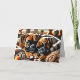 Två Boxare, Ett Hjärta: En Pälsigt Perfekt Välkomm Helgkort