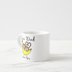 Två Boys-apor Nya pappa-presentationer Espressomugg