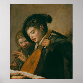 Två Boys Singing Poster