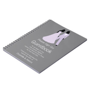 Två Brides Bröllop Guestbook. Anteckningsbok