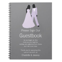 Två Brides Bröllop Guestbook.
