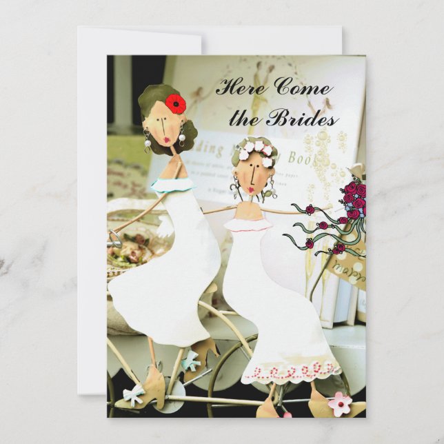 Två Bridesbröllop Inbjudningar (Framsida)