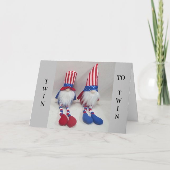 **TVÅ BRODER ELLER TVÅ SISTER** BIRTHDAKORT KORT (Framsida)