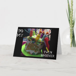 TVÅ BRODER HÄR ÄR EN BIRTHDAY HAT/WISH KORT