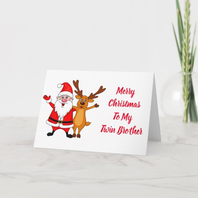 TVÅ "BROTHER" I CHRISTMAS MED KÄRLEK HELGKORT (Framsida)