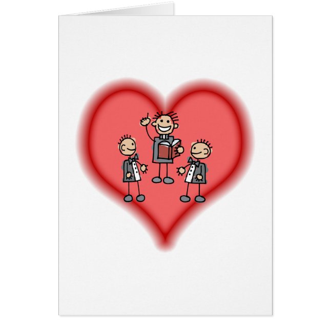 Två brudgummar & Preacher Hälsningskort (Framsidan)