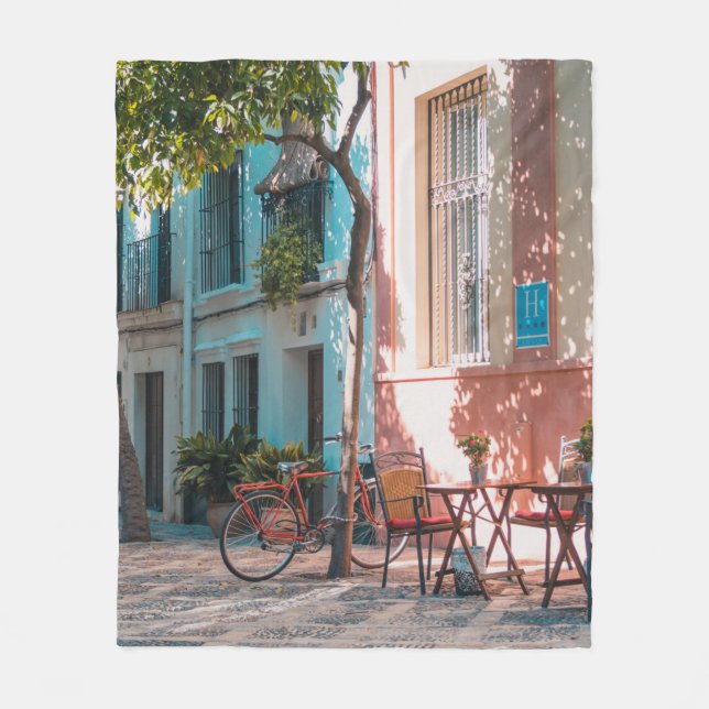 Två bruna bord utanför fleecefilt (Framsidan)