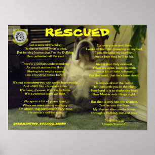 Två bulldog Brand RESCUED Poster