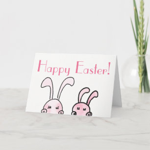 Två Bunnies Påsk-kort Helgkort