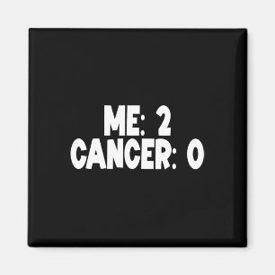 Två Cancer 0 gånger i tiden Survivor Chemo Radiati Magnet