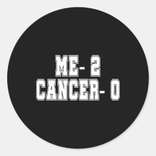 Två Cancer 0 gånger i tiden Survivor Chemo Radiati Runt Klistermärke