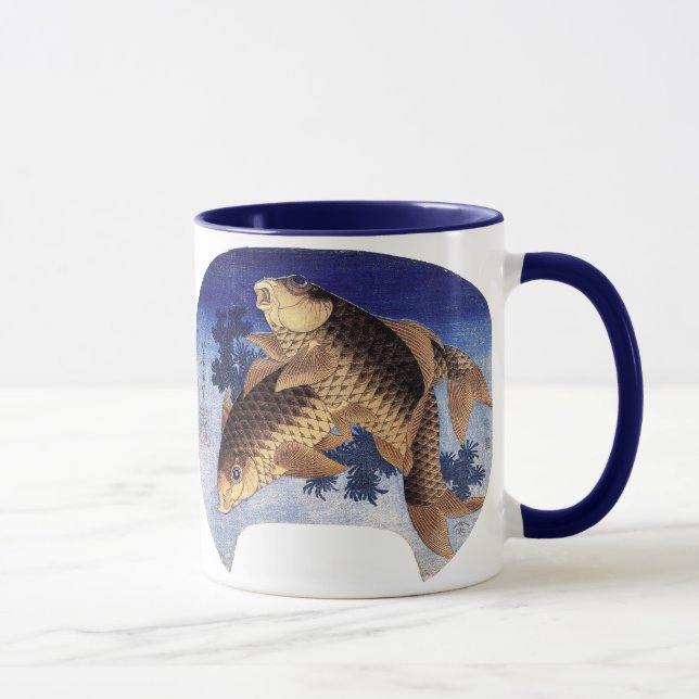 Två Carps, Hokusai Mugg (Höger)