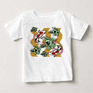 Två carps i dammskjortan t-shirt