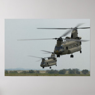 Två CH-47 Chinook-helikoptrar Poster