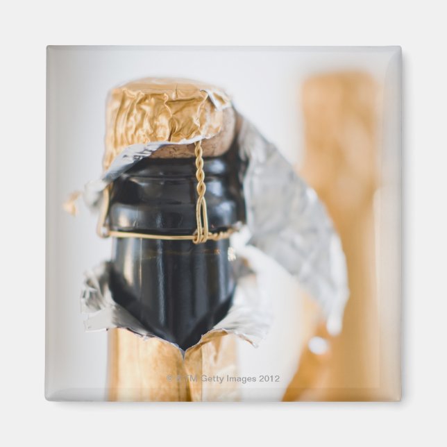 Två champagne flaskor magnet (Framsidan)