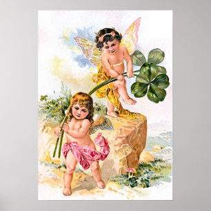 Två Charming Butterfly-barn Poster