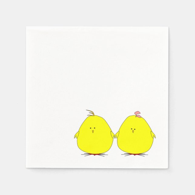 Två Chickar Napkin Pappersservett (Framsidan)