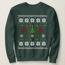 Två Chocolate Labradors Santa Mönster Tee Shirt