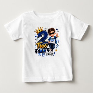 Två coola för att vara sanna 2-års födelsedag Todd T Shirt