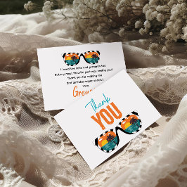 Två coola killen 2-årsfest tack kort