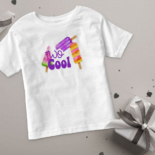 Två coola tjejer 2-års födelsedagspopsicle t shirt