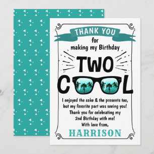 Två Coolor - andra födelsedagen Tack Kort