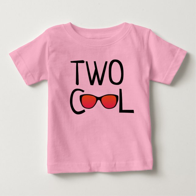 Två Coolor Flickans skjorta T-shirt (Framsida)