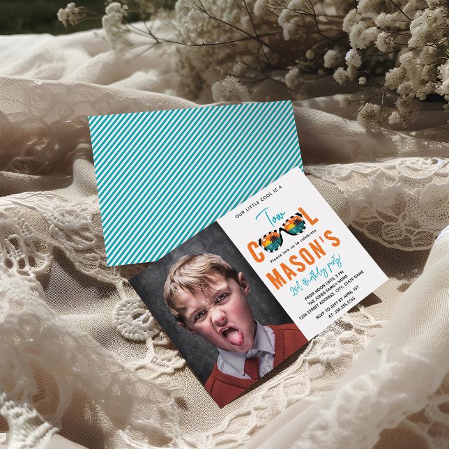 Två Coolor pojke 2:a födelsedag Party Inbjudningar (Skapare uppladdad)