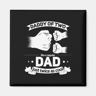 Två Coolors Fars dag-pappa med två i två Pappa Magnet