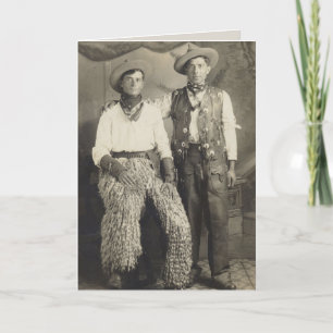 Två Cowboys Birthday Card Kort