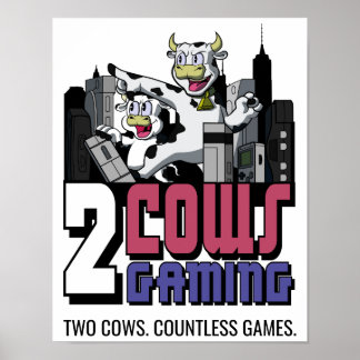 Två Cows-spel Poster