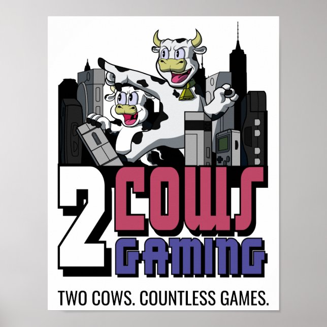 Två Cows-spel Poster (Framsidan)