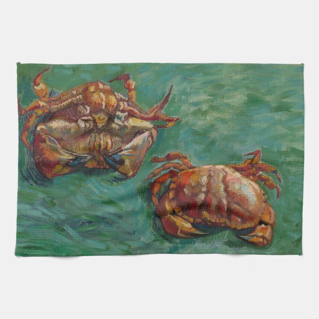 Två Crabs av Vincent van Gogh Kökshandduk (Horisontell)